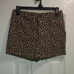 Fashion Nova High Waist Leopard Print Shorts